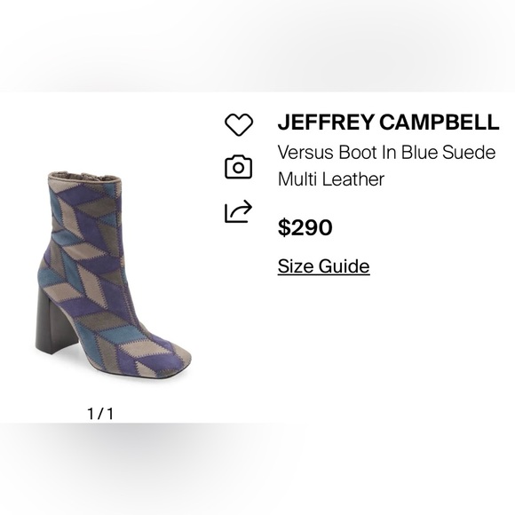 NIB Jeffrey Campbell Versus Boots in Blue Multi - Picture 3 of 13